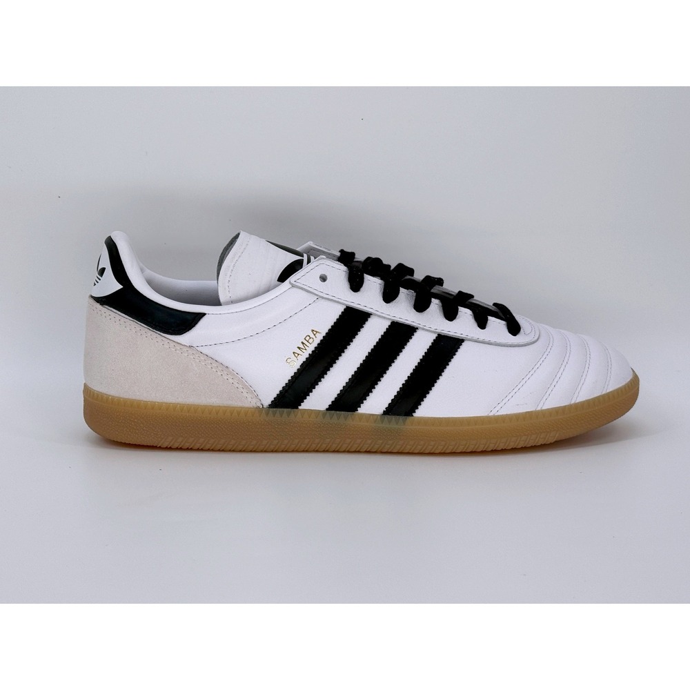 Adidas Samba JP Men's 11.5/ Women's 12.5 Sneakers White Black Gum JQ9055